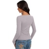 image:imageREORIA Women Lightweight Cropped Cardigan Slim Ribbed Knit Shirt Button TopGrey