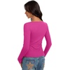 image:imageREORIA Women Lightweight Cropped Cardigan Slim Ribbed Knit Shirt Button TopHot Pink