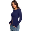image:imageREORIA Women Lightweight Cropped Cardigan Slim Ribbed Knit Shirt Button TopNavy Blue