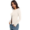 image:imageREORIA Women Lightweight Cropped Cardigan Slim Ribbed Knit Shirt Button TopOffwhite