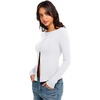 image:imageREORIA Women Lightweight Cropped Cardigan Slim Ribbed Knit Shirt Button TopPure White