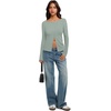 image:imageREORIA Women Lightweight Cropped Cardigan Slim Ribbed Knit Shirt Button TopSage Green