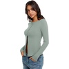 image:imageREORIA Women Lightweight Cropped Cardigan Slim Ribbed Knit Shirt Button TopSage Green