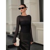 image:imageREORIA Womens Bodysuits Long Sleeve Body Suit TopsBlack