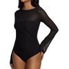 image:imageREORIA Womens Bodysuits Long Sleeve Body Suit TopsBlack