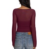 image:imageREORIA Womens Bodysuits Long Sleeve Body Suit TopsCordovan
