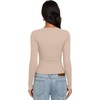 image:imageREORIA Womens Cotton Long Sleeve Henley Shirt Casual Work Ribbed Knit TopsLight Brown