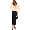 image:imageREORIA Womens Deep V Neck Batwing Sleeve Cinched Waist Tops for Going OutPastel Yellow