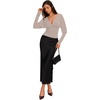 image:imageREORIA Womens Deep V Neck Batwing Sleeve Cinched Waist Tops for Going OutVanilla
