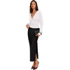 image:imageREORIA Womens Deep V Neck Batwing Sleeve Cinched Waist Tops for Going OutWhite