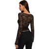 image:imageREORIA Womens Lace Tops Going Out Long Sleeve ShirtsBlack Onyx