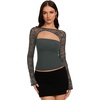 image:imageREORIA Womens Lace Tops Going Out Long Sleeve ShirtsThyme