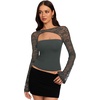image:imageREORIA Womens Lace Tops Going Out Long Sleeve ShirtsThyme