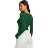 image:imageREORIA Womens Long Sleeve Asymmetrical Shirts Going Out Ruched Wrap TopsEden