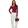 image:imageREORIA Womens Long Sleeve Asymmetrical Shirts Going Out Ruched Wrap TopsEmboldened