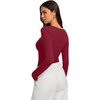 image:imageREORIA Womens Long Sleeve Asymmetrical Shirts Going Out Ruched Wrap TopsEmboldened
