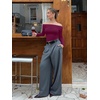 image:imageREORIA Womens Long Sleeve Off Shoulder T Shirts Mesh Going Out TopsCordovan