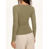 image:imageREORIA Womens Long Sleeve Shirts 2026 Fall Casual Business Cowl Neck TopsArmy Green