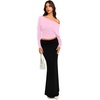 image:imageREORIA Womens Long Sleeve Shirts 2026 Fall Cinched Waist Off Shoulder TopsPink
