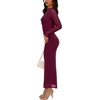 image:imageREORIA Womens Long Sleeve Wedding Guest Maxi DressesCordovan