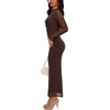 image:imageREORIA Womens Long Sleeve Wedding Guest Maxi DressesShaved Chocolate