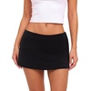 image:imageREORIA Womens Low Rise Micro Mini Skorts with Builtin ShortsBlack