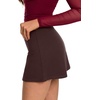 image:imageREORIA Womens Low Rise Micro Mini Skorts with Builtin ShortsBrown