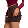 image:imageREORIA Womens Low Rise Micro Mini Skorts with Builtin ShortsBrown