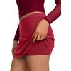 image:imageREORIA Womens Low Rise Micro Mini Skorts with Builtin ShortsRed