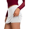 image:imageREORIA Womens Low Rise Micro Mini Skorts with Builtin ShortsWhite