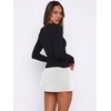 image:imageREORIA Womens Low Rise Micro Mini Skorts with Builtin ShortsWhite