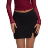 image:imageREORIA Womens Mini Skorts High Waisted Side Slit with Builtin ShortsBlack