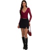 image:imageREORIA Womens Mini Skorts High Waisted Side Slit with Builtin ShortsBlack