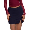 image:imageREORIA Womens Mini Skorts High Waisted Side Slit with Builtin ShortsNavy