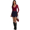 image:imageREORIA Womens Mini Skorts High Waisted Side Slit with Builtin ShortsNavy