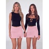 image:imageREORIA Womens Mini Skorts High Waisted Side Slit with Builtin ShortsPink