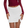 image:imageREORIA Womens Mini Skorts High Waisted Side Slit with Builtin ShortsWhite