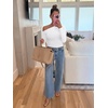 image:imageREORIA Womens Sexy Off the Shoulder Long Sleeve Bodysuit Side Ruched TopsBrilliant White