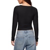 image:imageREORIA Womens V Neck Batwing Sleeve Ruched Fitted Going Out Tops 2026 FallBlack