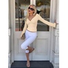 image:imageREORIA Womens Wrap Deep V Neck Shirts Long Bell Sleeve Going Out TopsCream