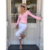image:imageREORIA Womens Wrap Deep V Neck Shirts Long Bell Sleeve Going Out TopsPink