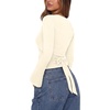 image:imageREORIA Womens Wrap Tops Long Sleeve V Neck Tie Back Shrugs Crop CardiganBeige