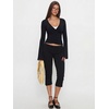 image:imageREORIA Womens Wrap Tops Long Sleeve V Neck Tie Back Shrugs Crop CardiganBlack