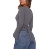 image:imageREORIA Womens Wrap Tops Long Sleeve V Neck Tie Back Shrugs Crop CardiganGray