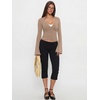 image:imageREORIA Womens Wrap Tops Long Sleeve V Neck Tie Back Shrugs Crop CardiganKhaki