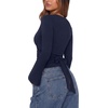 image:imageREORIA Womens Wrap Tops Long Sleeve V Neck Tie Back Shrugs Crop CardiganNavy