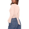 image:imageREORIA Womens Wrap Tops Long Sleeve V Neck Tie Back Shrugs Crop CardiganPeach Pink