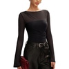 image:imageREORIA Womens Bodysuits Long Sleeve Body Suit TopsBlack