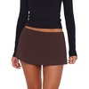 image:imageREORIA Womens Low Rise Micro Mini Skorts with Builtin ShortsBrown