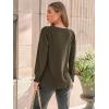imageAUTOMET Long Sleeve Shirts Womens Pleated Business Casual Blouses with Smocked CuffsArmy Green